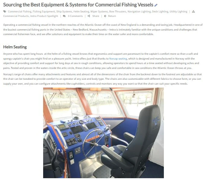 Imtra's Systems & Solutions for Inland Towboats